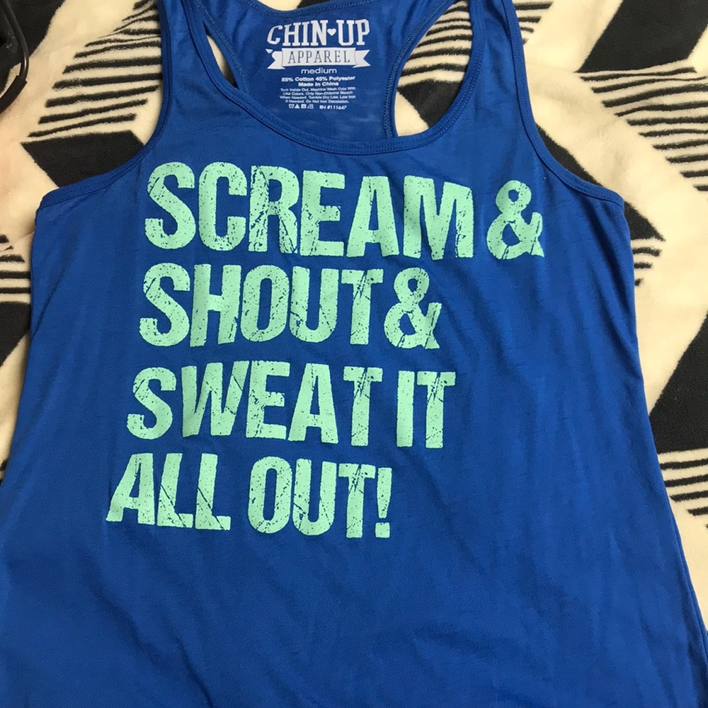 Motivational gym tank